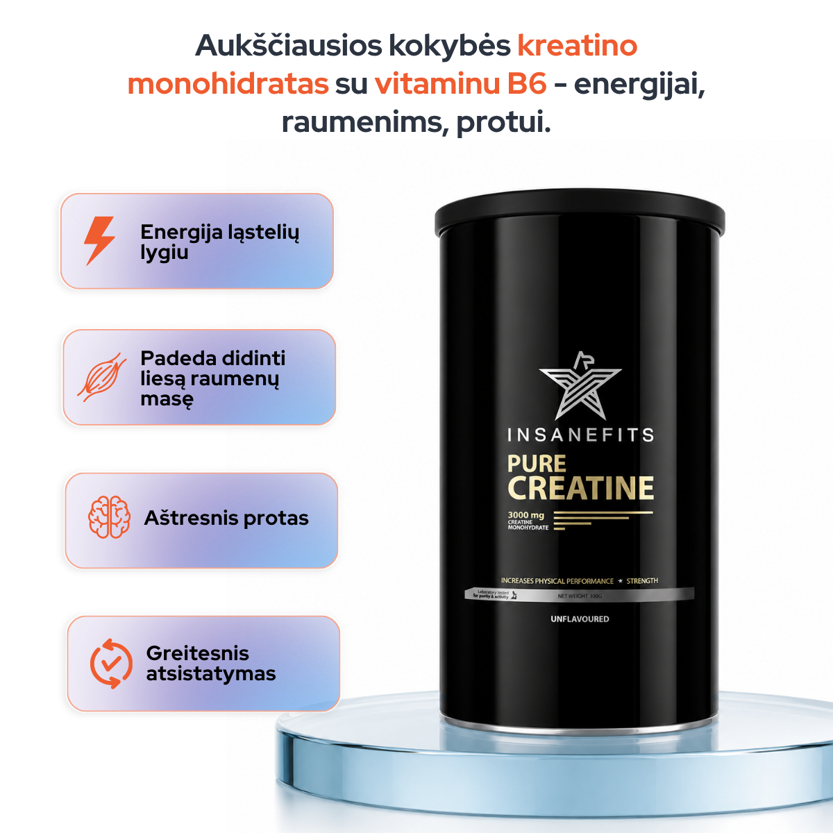 Insane Pure creatine - Kreatinas