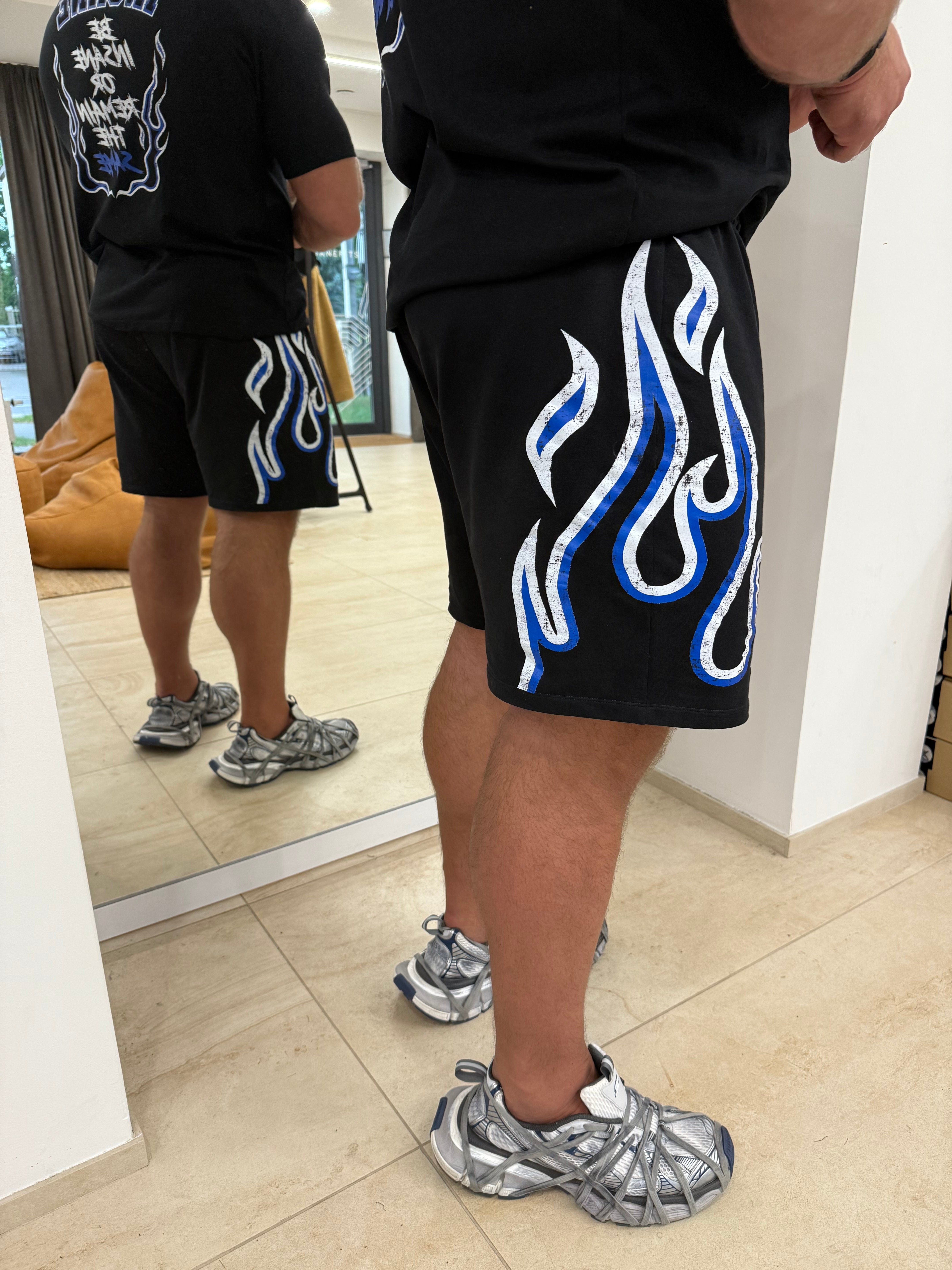 Insanefits šortai Mėlyni Hellfire edition