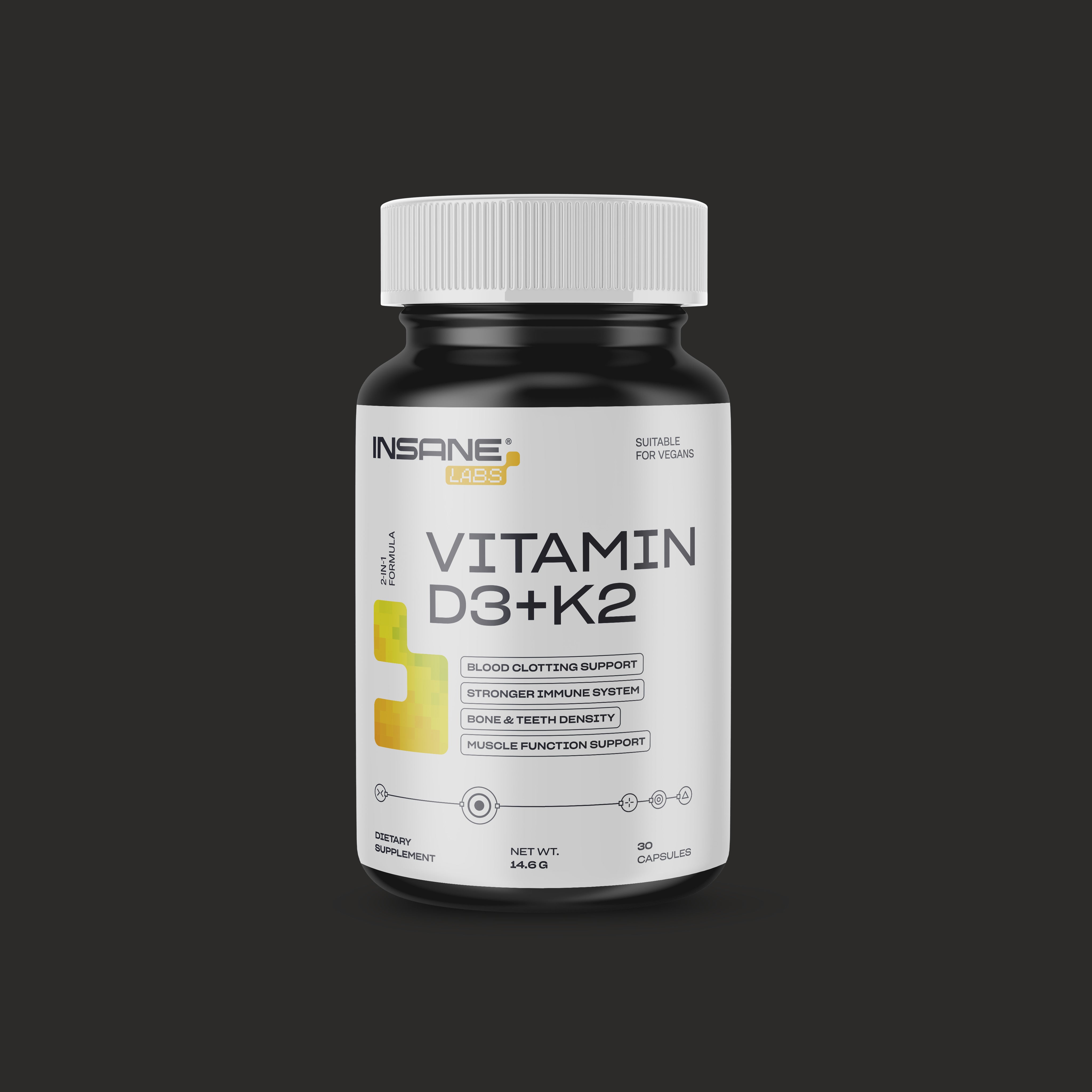Insanefits Vitaminas D3 + K2