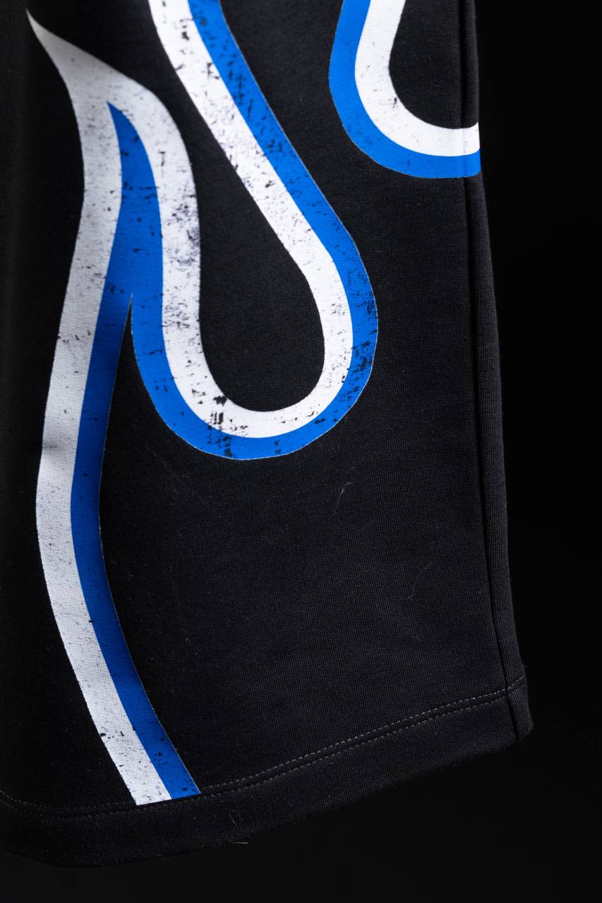 Insanefits Oversize mėlynos kelnės - Hellfire edition