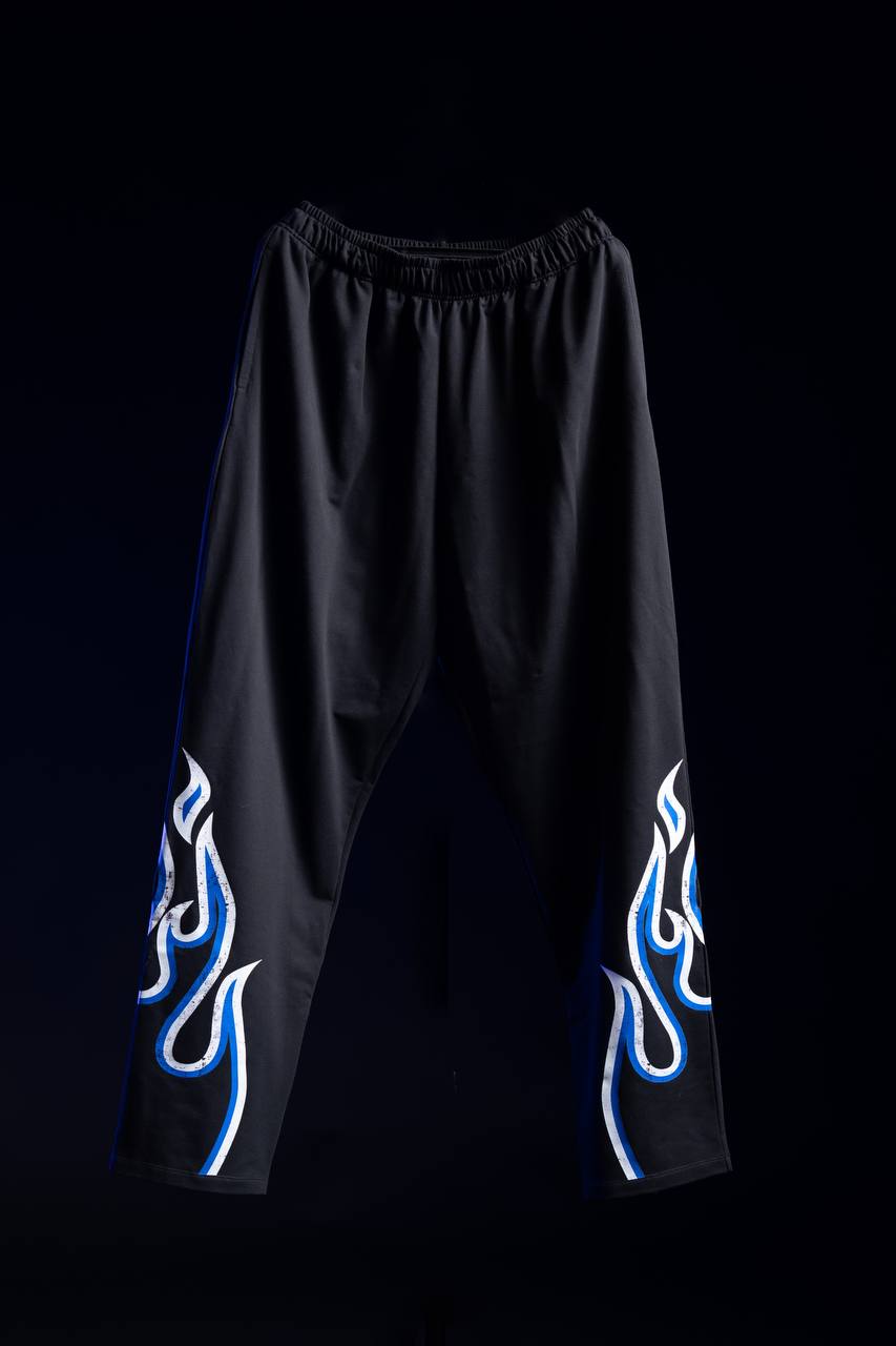 Insanefits Oversize mėlynos kelnės - Hellfire edition