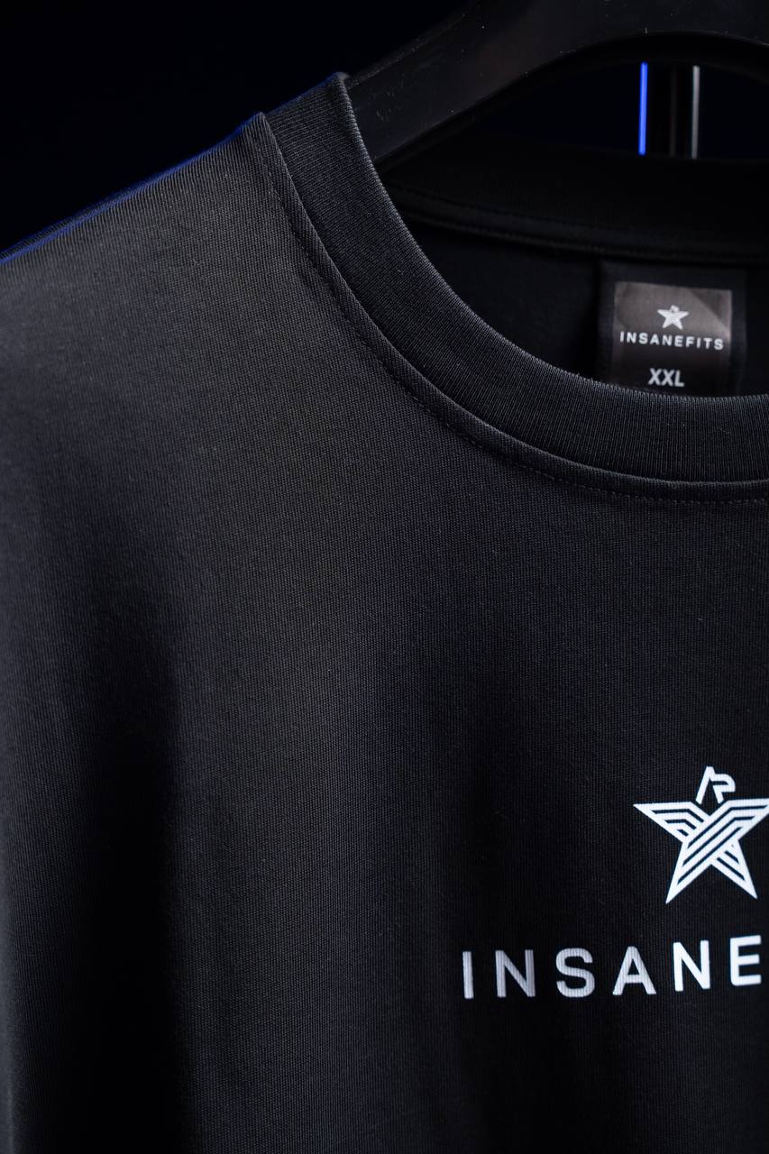 Insanefits Oversize mėlyni marškinėliai Hellfire Edition