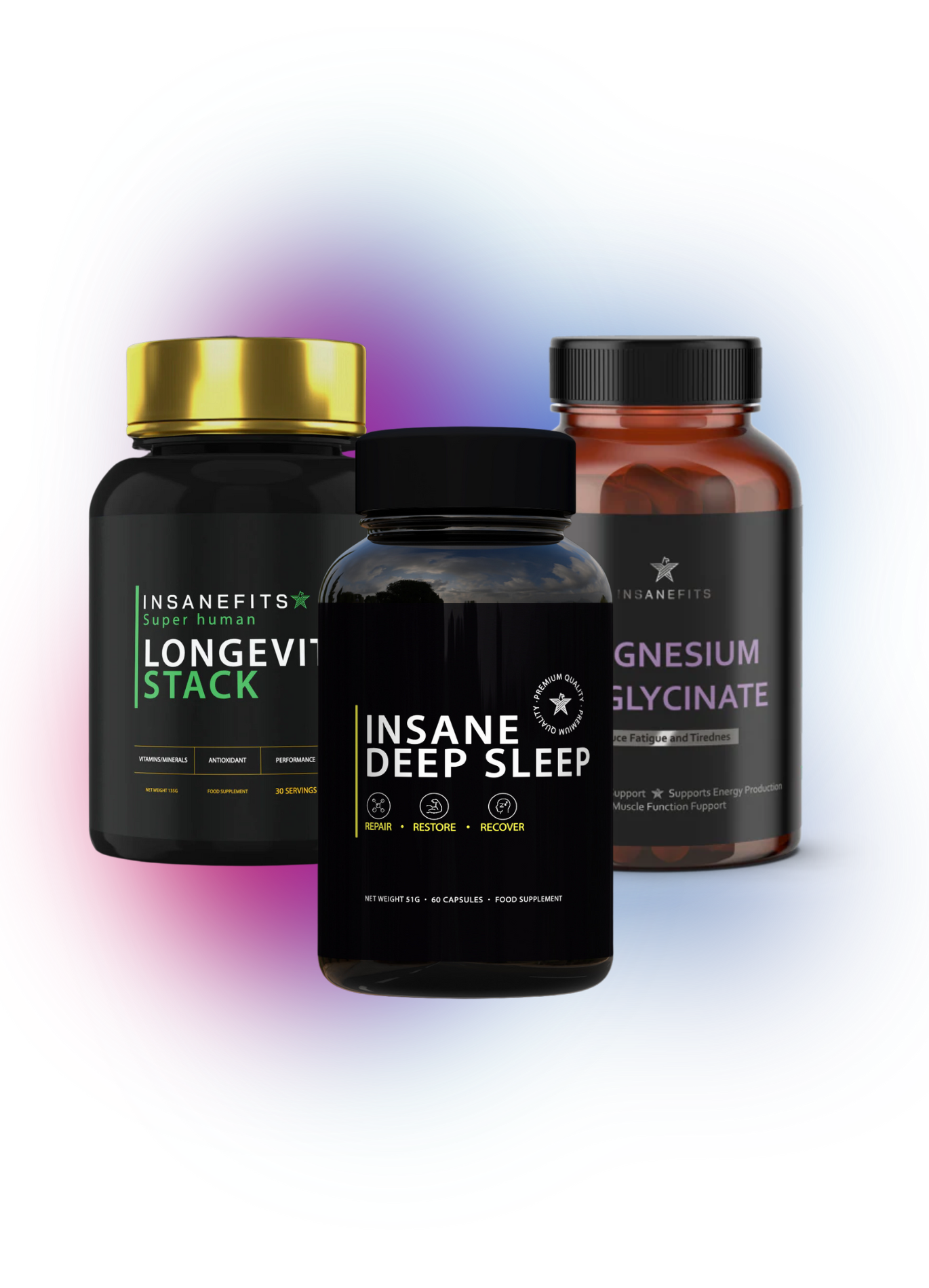 Deep Sleep + Longevity Stack + Magnis (komplektas)