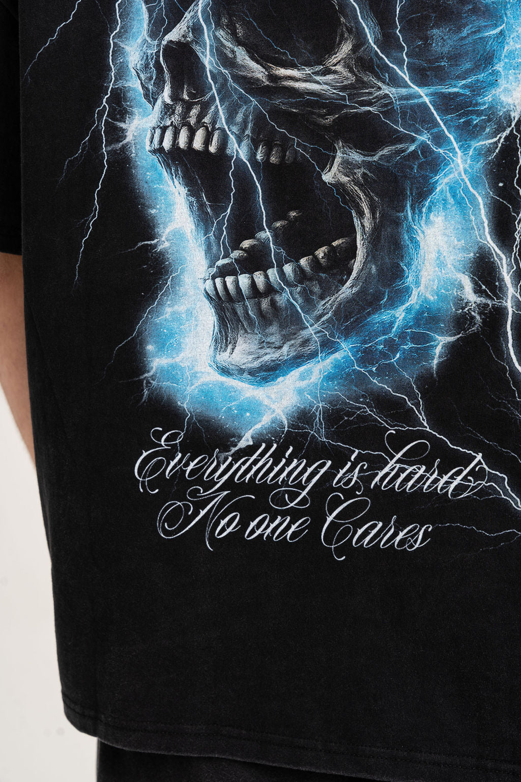 Insane thunder skull oversize marškinėliai