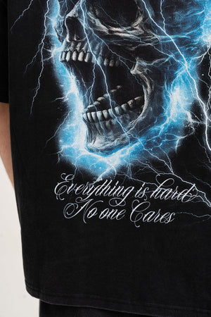 Insane thunder skull oversize marškinėliai