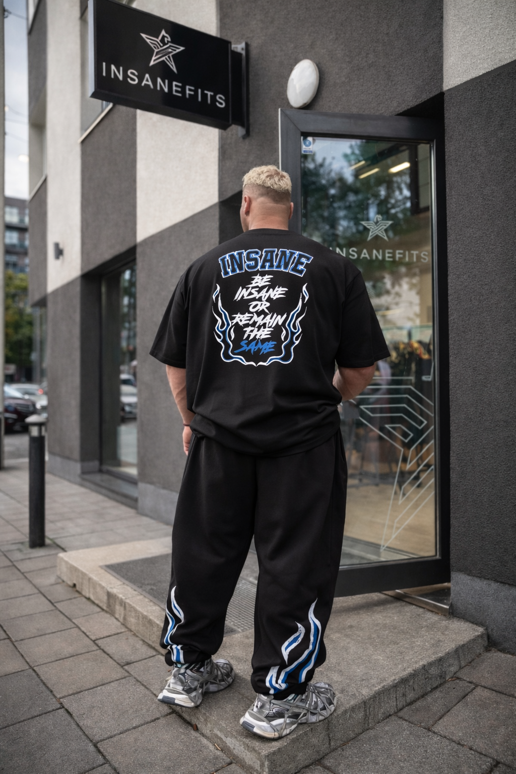 Insanefits Oversize blue pants - Hellfire edition