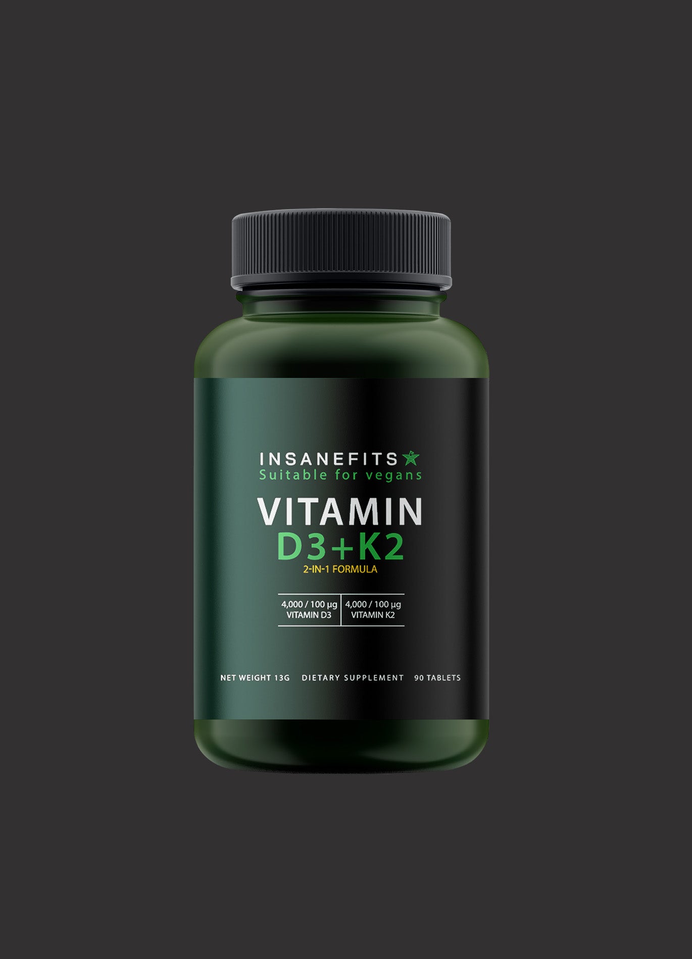 Insanefits Vitaminas D3 + K2