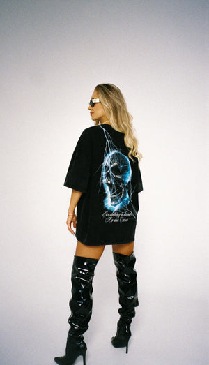 Insane thunder skull oversize marškinėliai