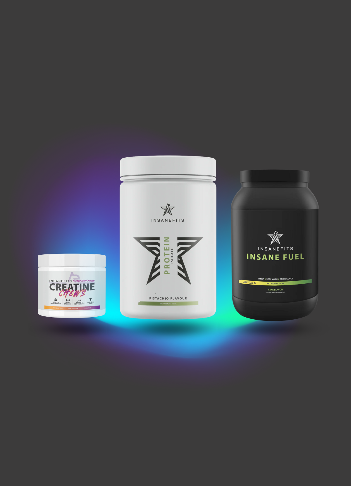 Insane Stack (Protein, Creatine Chews, Fuel)