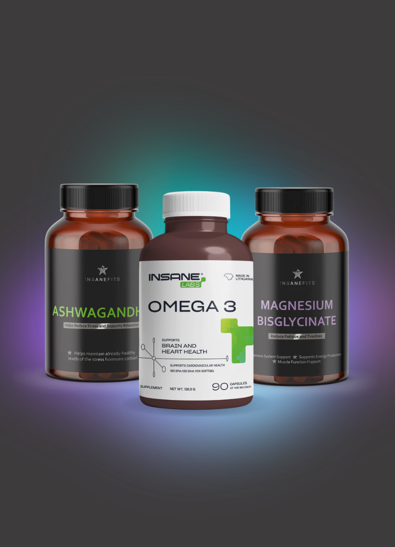 Omega 3 + Magnesium bisglycinate + Ashwagandha (Longevity stack)
